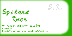 szilard kner business card